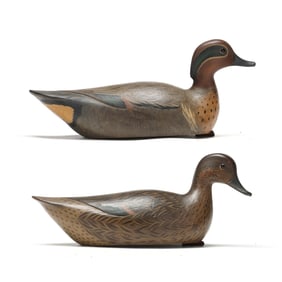 Josh Brewer (ME, b. 1982), Pair of Green-winged Teal