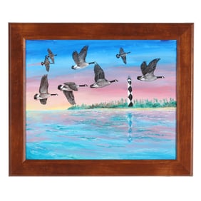Duane Raver Jr. (NC, 1927-2022), Geese at Cape Lookout