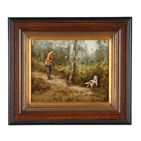 Contemporary Grouse Hunt Scene, Signed