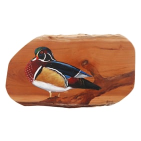 Duane Raver, Jr. (NC, 1927-2022), Wood Duck on Wood