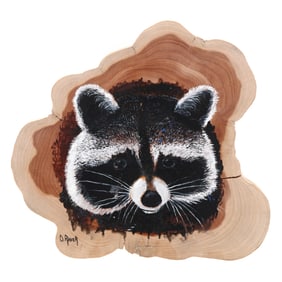 Duane Raver, Jr. (NC, 1927-2022), Raccoon on Wood