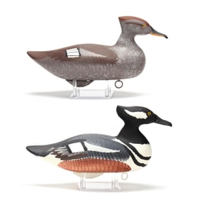 Captain Harry Jobes (MD, 1936-2019), Pair of Hooded Mergansers