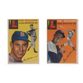 1954 Topps Ted Williams Baseball Cards, No. 1 and 250