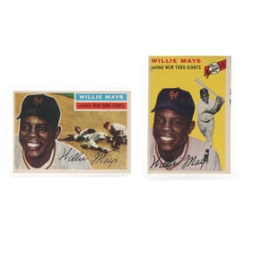 1954 and 1956 Willie Mays Baseball Cards