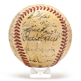 1949 Brooklyn Dodgers Signed Baseball, including Jackie Robinson