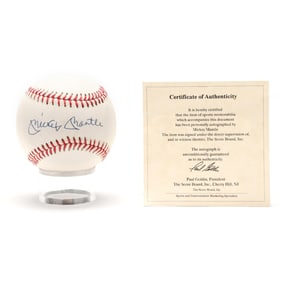 Mickey Mantle Signed Baseball