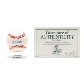 Bob Feller Signed Baseball With Guarantee of Authenticity