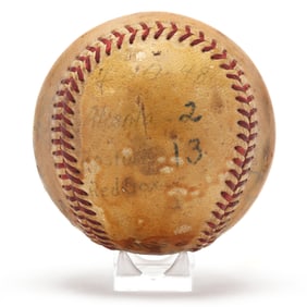 Pre-Season Atlanta / Red Sox Signed Ball with Two Hall-of-Fame Signatures