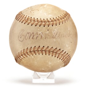 Vintage Baseball with Two Hall-of-Fame Signatures
