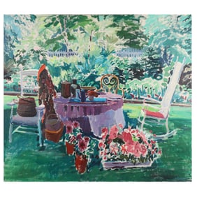 Joseph O'Sickey (American, 1918-2013) Table with Purple Cloth