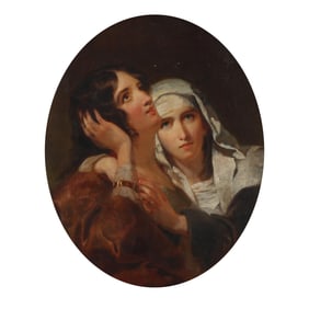 Continental School (Mid 19th Century), Portrait of Two Women