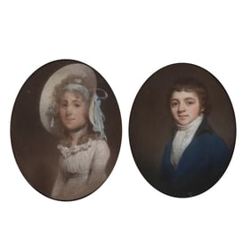 Ozias Humphry (English, 1742-1810), Portraits of Daniel Da Costa and His Wife