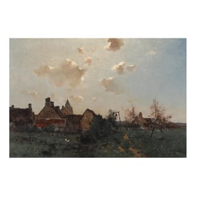 Léon Germain Pelouse (French, 1838-1891), A Normandy Village