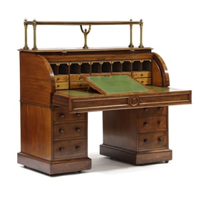 Hobbs & Co., William IV Mahogany Roll Top Desk