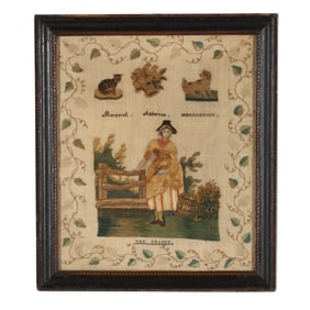 Margaret Anderson's 1839 Pictorial Needlework Sampler