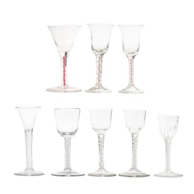 Eight Assorted Georgian Air Twist Stems