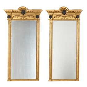 Large Pair of Italian Neoclassical Style Pier Mirrors