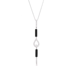 White Gold, Diamond, and Gem-Set Necklace