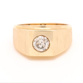Gent's Gold and Diamond Ring