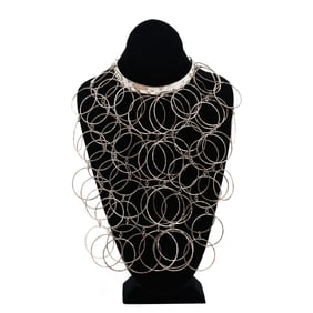 Silver Ring Bib Necklace, Mary Ann Scherr