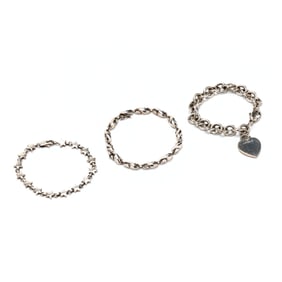 Group of Three Silver Bracelets, Tiffany & Co.