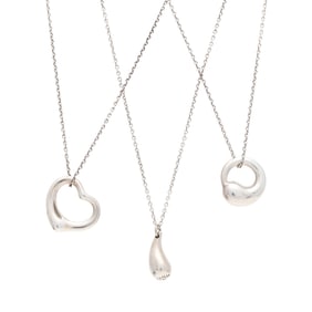 Group of Three Sterling Silver Necklaces, Elsa Peretti for Tiffany & Co.