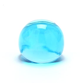 Blue Art Glass Dome Ring, Lalique