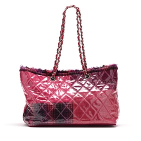 Pink PVC  Funny Tweed  Tote Bag, Chanel