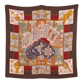Cashmere and Silk  Le Tarot  Scarf, Hermès