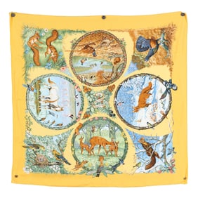 Silk  Les Quatre Saisons  Scarf, Hermès