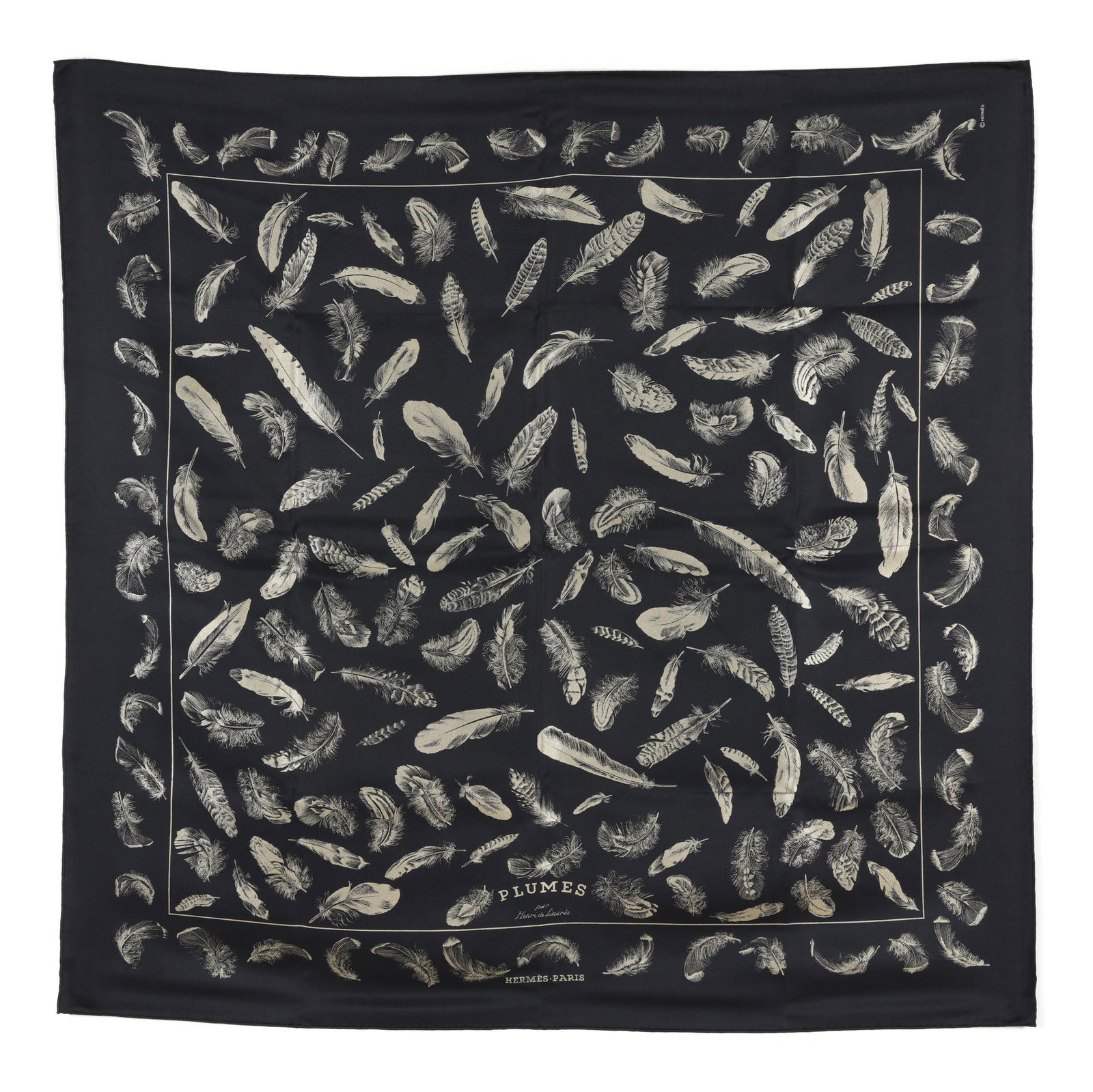 Silk  Les Plumes  Scarf, Hermès (1 of 7)