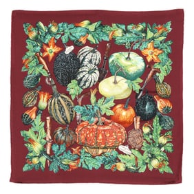Silk  Citrouilles et Coloquintes  Pocket Square, Hermès