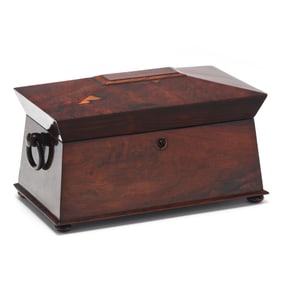 Antique English Rosewood Tea Caddy