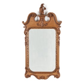 George II Style Figural Carved Mirror