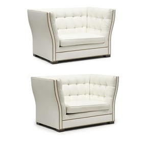 Pair of Contemporary Tufted Settees