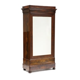 Louis Philippe Mahogany and Mirrored Armoire
