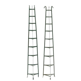 Near Pair of Antique French Iron Pot Racks