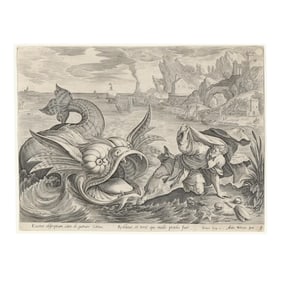 Antonius Wierix, II (Dutch, 1555/59-1604),  Jonah Cast on Shore by the Fish
