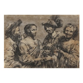After Valentin de Boulogne (French, 1594 -1632),  Fortune Teller