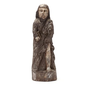 Carved and Painted Wood Santos Figure