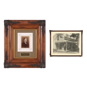 Two Photographs Showing Thomas Edison