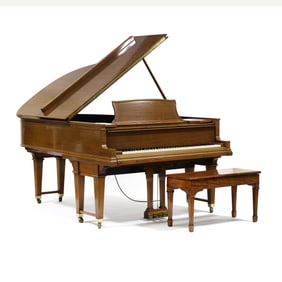 Rare Steinway & Sons Aeolian Duo-Art Mahogany Reproducing 6' 6" Grand Piano, with (515) Player Rolls