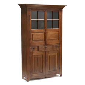 Southern Late Federal Walnut Flat-Wall Cupboard