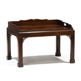Baker, Historic Charleston Reproduction, Mahogany Butler's Tray on Stand