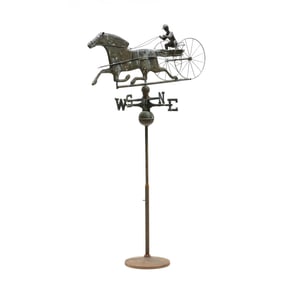Copper Horse & Sulky Weathervane