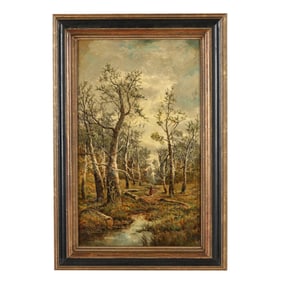 Manner of William Mason Brown (American, 1828-1898), Gathering Wood