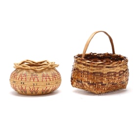 Two Small Native American Woven Baskets