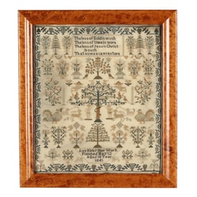 Ann Kirby's 1841 English Needlework Sampler