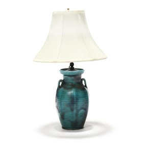 Ben Owen III (Seagrove, NC, b. 1968), Chinese Blue Pottery Table Lamp