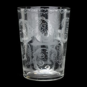 An Oversize Engraved Flip Glass